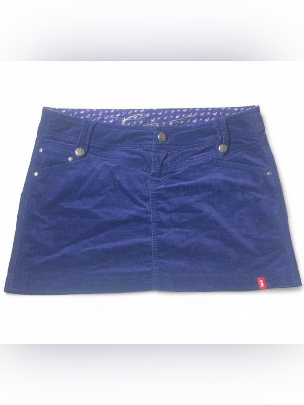 Esprit Navy Blue Mini Corduroy Skirt
